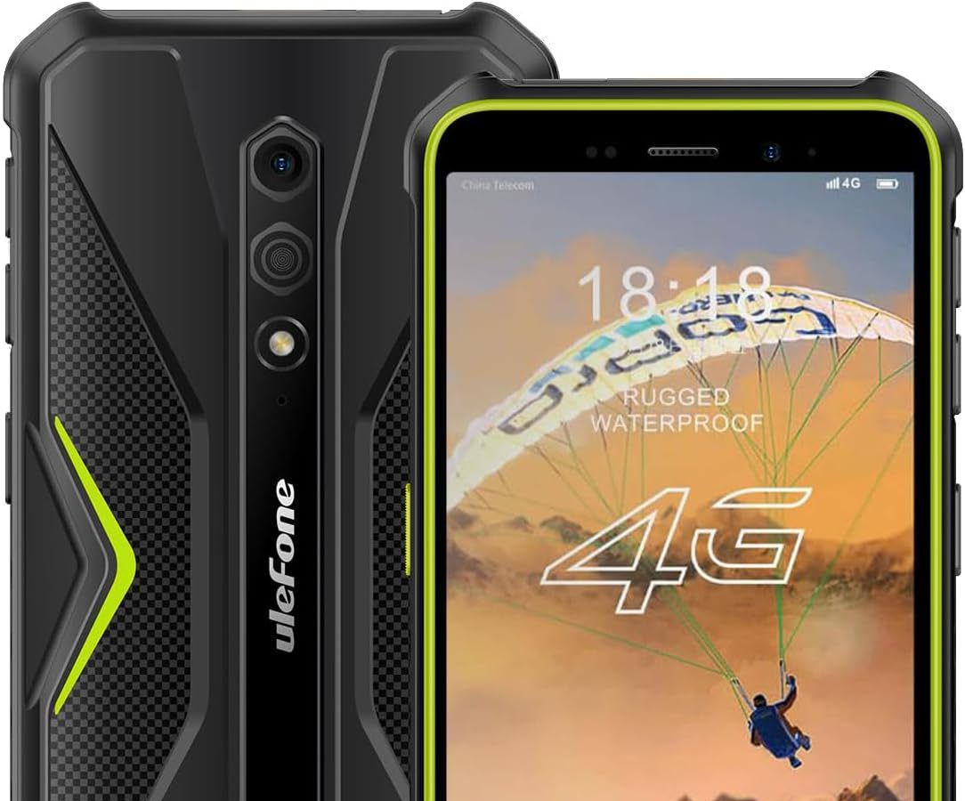 Ulefone Armor X12 Android 13 Rugged Phone – Up to 6GB RAM 32GB ROM, 256GB Expandable, 13MP Waterproof Camera, 4G Smartphone, Three Card Slots, NFC, 5.4″ Screen