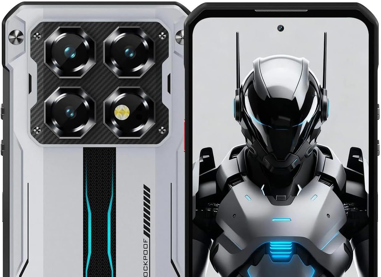 OUKITEL WP60 Smartphone Rugged 5G, Display 7.2″ HD+, 10000mAh Battery, 108MP Camera, Night Vision, Gorilla Glass 5, IP68/IP69K, RAM 16GB+32GB, Silver