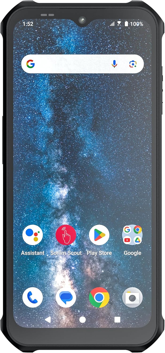 Sonim XP400 5G Smartphone (6/128GB, Micro-SD, 5000mAh, 6.5″ Display, 50MP Camera, IP68 + MIL-SSTD-810H, Dual SIM) with Mobile Phone Holder, Black