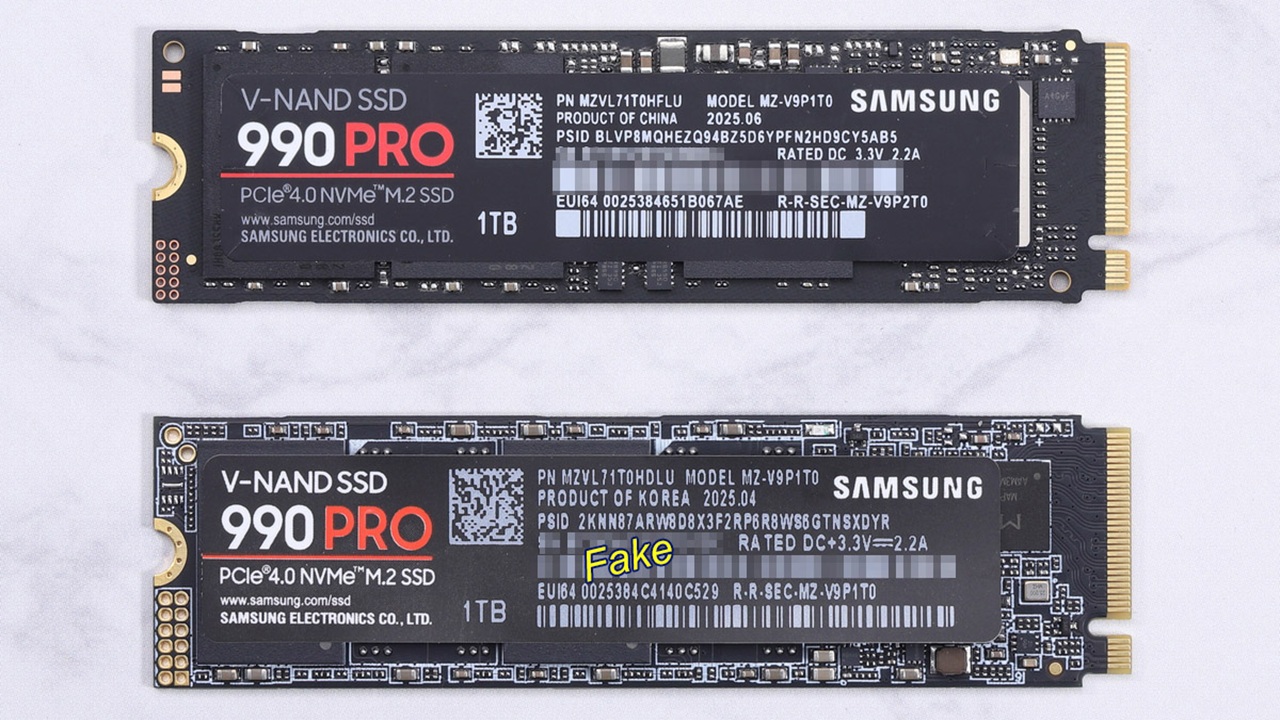 Attenti ai Samsung 990 Pro contraffatti, ormai sono cloni quasi perfetti anche nelle prestazioni