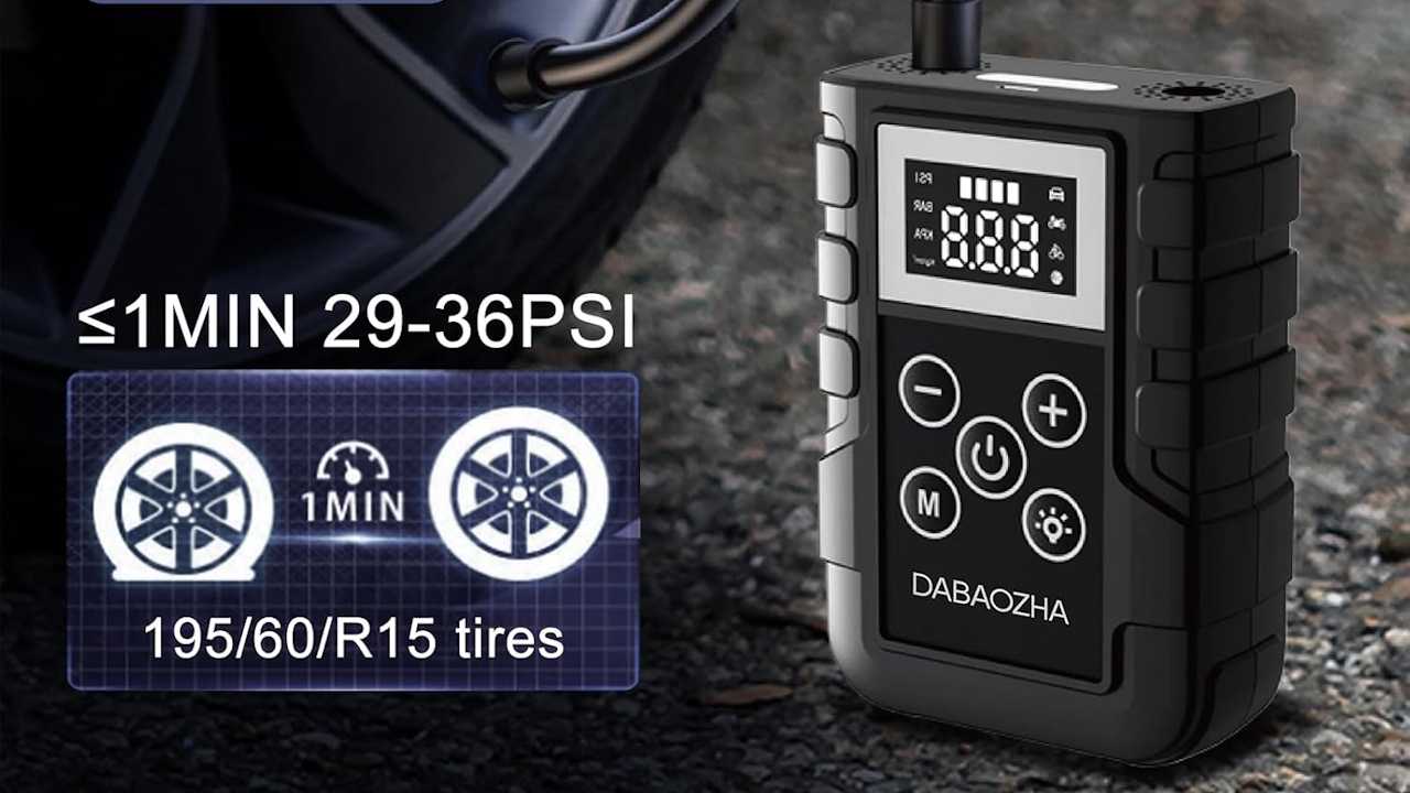 Costa meno di 17€ ma gonfia fino a 150 PSI e ha batteria da 4.000 mAh: il compressore portatile che salva in ogni emergenza