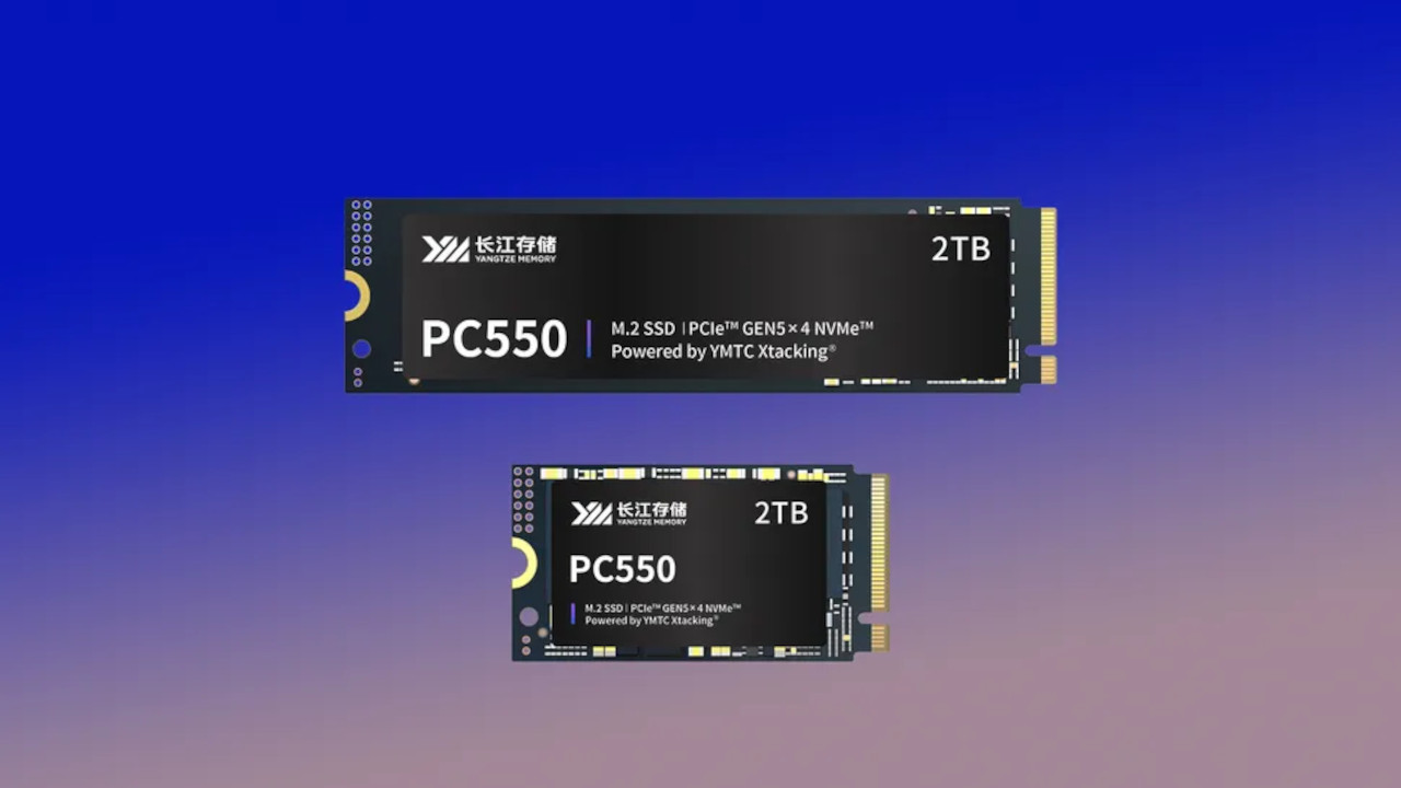 La cinese YMTC debutta negli SSD PCIe 5.0 client con il nuovo PC550 fino a 10,5 GB/s