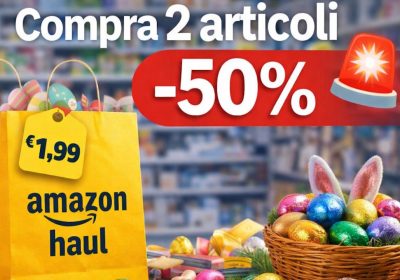 Tutto per Pasqua da 1,99€: come sfruttare Amazon Haul per i regali con il -50% su 2 articoli