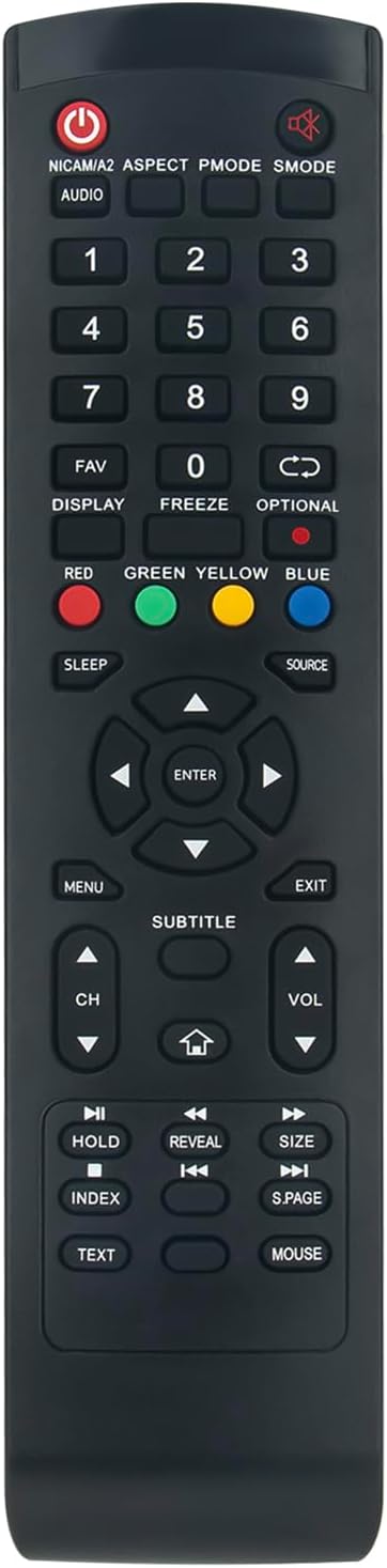VINABTY Replacement Remote Control Applicable for Nordmende UHD Smart TV ND32S3800H SMART, ND32S3100H SMART, ND55KS4400H UHD SMART, ND40S3000H SMART FHD, ND32S3100H, ND24S3100H, ND43S3100H