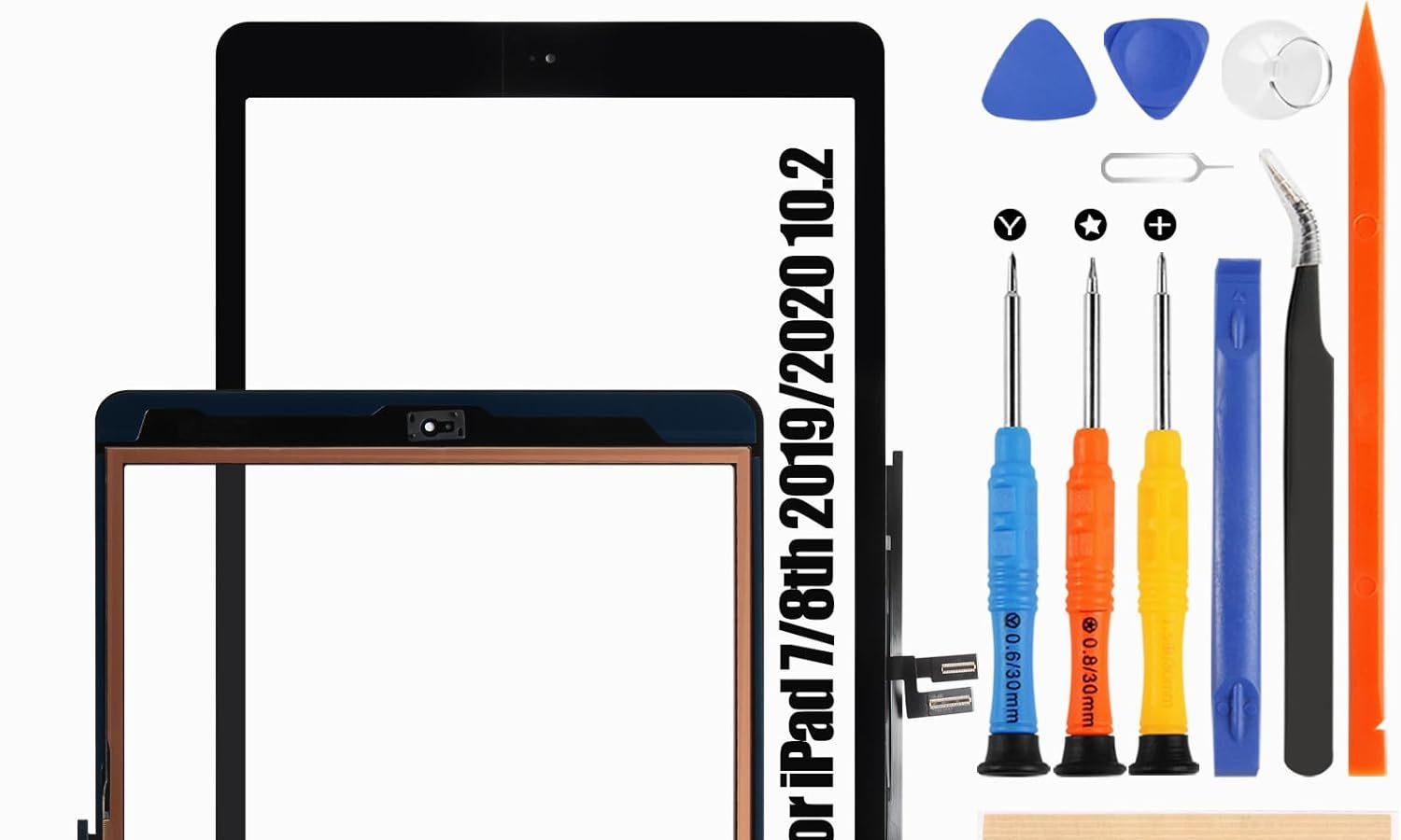 Reparo Touchscreen for iPad 7/8 Touch Screen for iPad 7th 2019/8th 2020 Touch Screen Digitizer Replacement Screen A2197 A2198 A2200 A2270 A2428 A2429 A2430 (Black with Home Button)