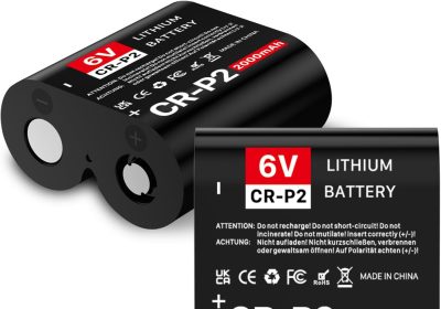 Batteria CR-P2 da 2000 mAh, 6 V, per fotocamere, torce a LED e molto altro ancora (1 pacco), 2025, nuova nuova nuova rielaborata, batteria al litio ultra alta capacità (CR-P2, 2 pezzi, A)