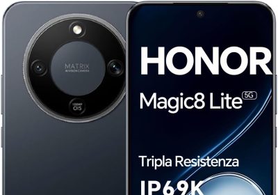 HONOR Magic8 Lite Smartphone 5G, AMOLED Display 6.79 Inches, 8 + 512GB, Triple Resistance IP68/IP69K, 7500mAh Battery, 108MP Camera with OIS, Dual SIM, NFC
