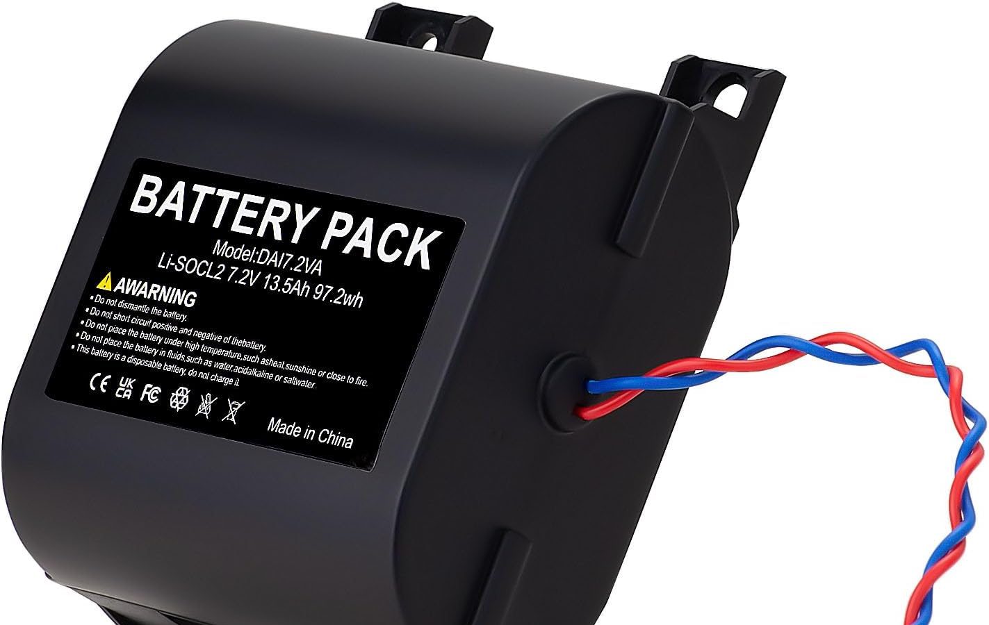 Adatto per Daitem Hager Logisty – 7,2 V 13,5 Ah Li – socl2 allarme batteria bat02, compatibile con batli02