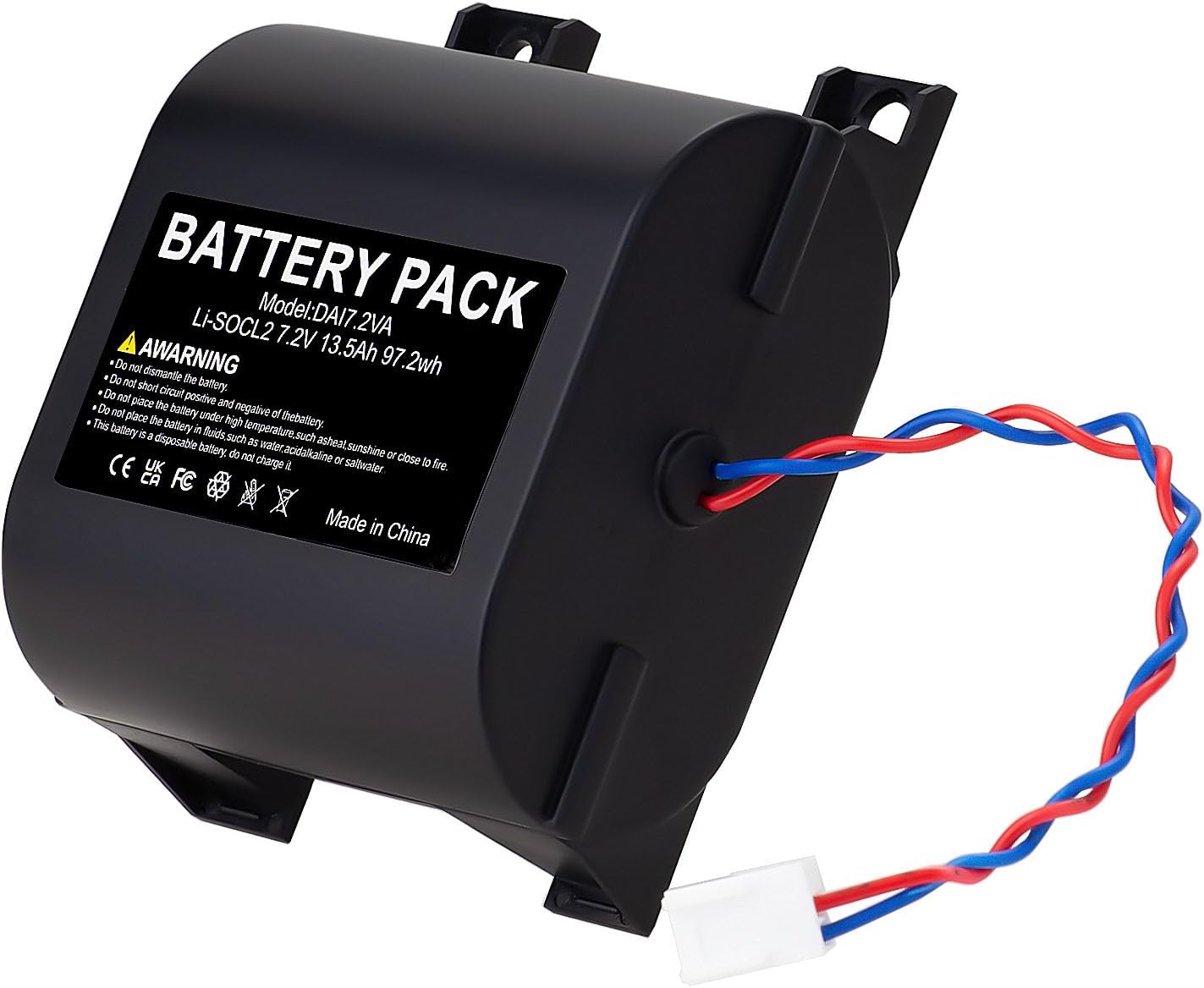 Adatto per Daitem Hager Logisty – 7,2 V 13,5 Ah Li – socl2 allarme batteria bat02, compatibile con batli02