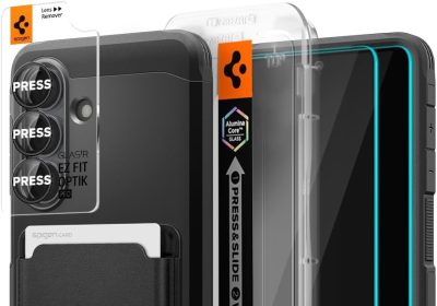 Spigen Tough Pack – Tough Armor MagFit Case & Tempered Glass Screen / Camera for Samsung Galaxy S26, MagFit Wallet