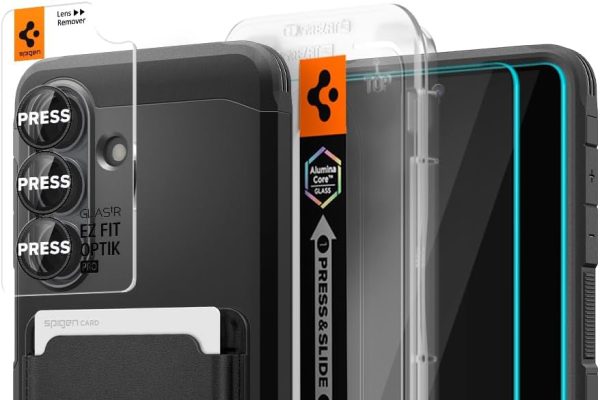 Spigen Tough Pack – Tough Armor MagFit Case & Tempered Glass Screen / Camera for Samsung Galaxy S26, MagFit Wallet