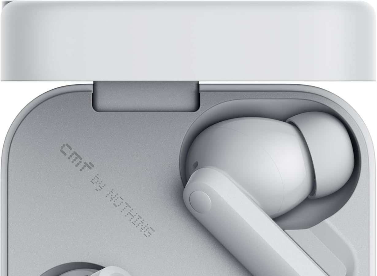 CMF by Nothing Buds Pro 2 Wireless Earphones with HiFi Audio, 50dB Active Hybrid Noise Cancellation, 6 HD Microphones and Spatial Sound Effect, 2025 – Light Grey