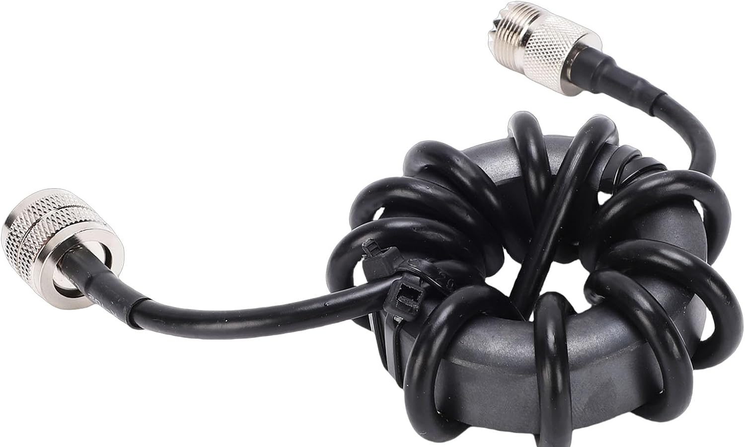 LiebeWH Induttore di Blocco per Onde Corte, da 1,8 a 30 MHz, Potenza 600 W, con Connettori Maschio M e Femmina M, per Sopprimere le Correnti di Modo Comune e Migliorare i Segnali radio.