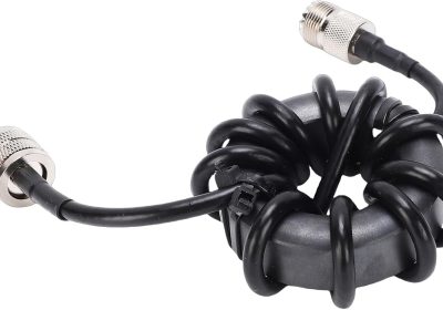 LiebeWH Induttore di Blocco per Onde Corte, da 1,8 a 30 MHz, Potenza 600 W, con Connettori Maschio M e Femmina M, per Sopprimere le Correnti di Modo Comune e Migliorare i Segnali radio.