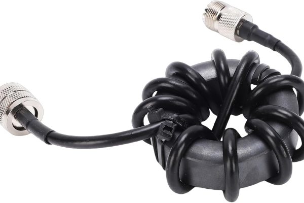 LiebeWH Induttore di Blocco per Onde Corte, da 1,8 a 30 MHz, Potenza 600 W, con Connettori Maschio M e Femmina M, per Sopprimere le Correnti di Modo Comune e Migliorare i Segnali radio.