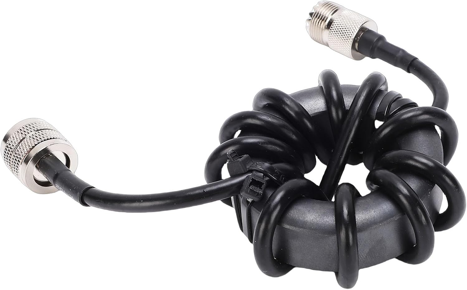 LiebeWH Induttore di Blocco per Onde Corte, da 1,8 a 30 MHz, Potenza 600 W, con Connettori Maschio M e Femmina M, per Sopprimere le Correnti di Modo Comune e Migliorare i Segnali radio.