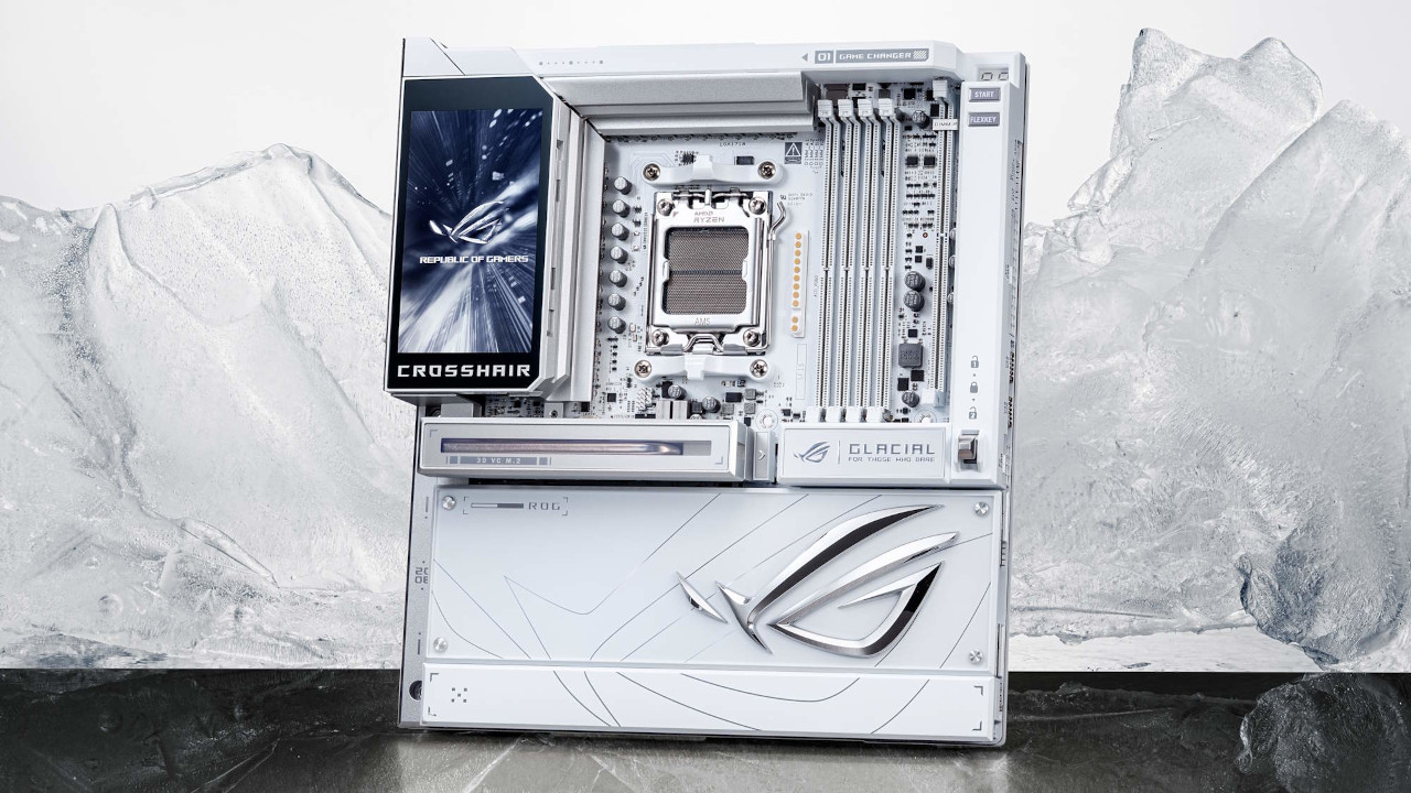 ASUS ROG Crosshair X870E Glacial: il nuovo vertice AM5 è un esercizio di potenza e design total white