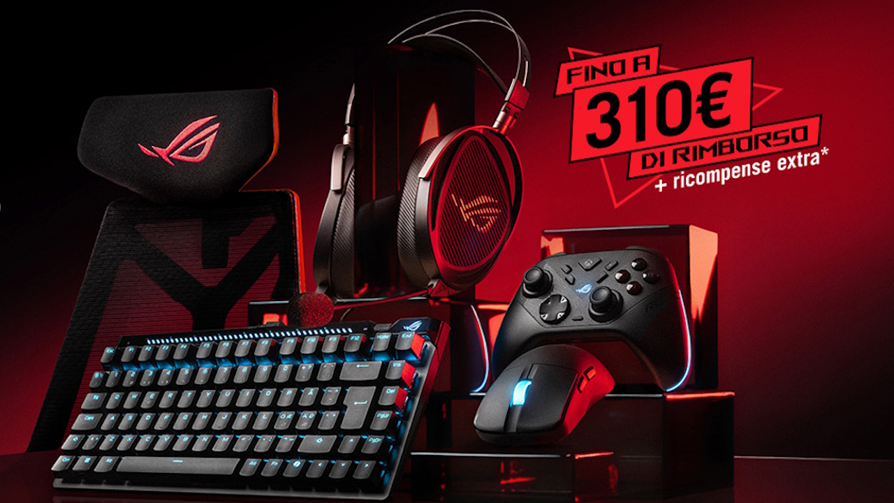 ASUS offre fino a 310€ di cashback con l’acquisto delle periferiche gaming ROG: scopri come funziona e quali prodotti scegliere!