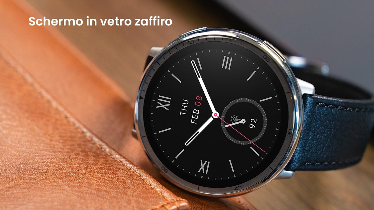 Amazfit Active 2 Premium 44mm a soli 89€: cinturino in pelle, vetro zaffiro e GPS con mappe gratuite