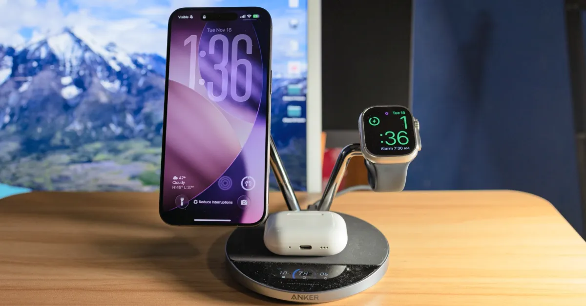 Supporto Anker MagSafe 25W: il caricatore 3-in-1 perfetto per iPhone [Prova Pratica]