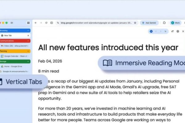 Google Chrome introduce il layout verticale e la lettura immersiva: le novità del 2026