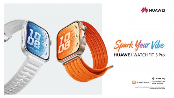 Huawei presenta la nuova serie Watch Fit 5 in Italia