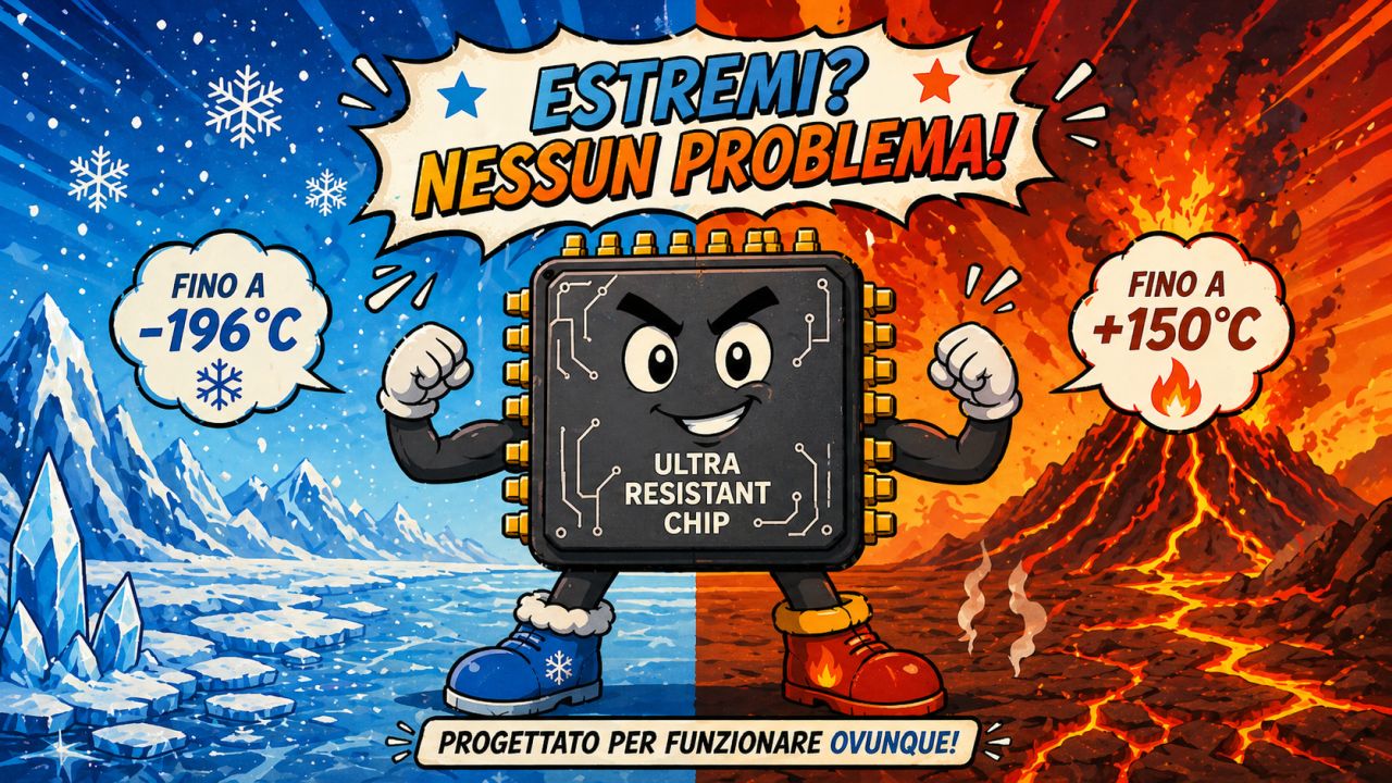 Il materiale rivoluzionario: resiste a temperature estreme che distruggerebbero qualsiasi chip!