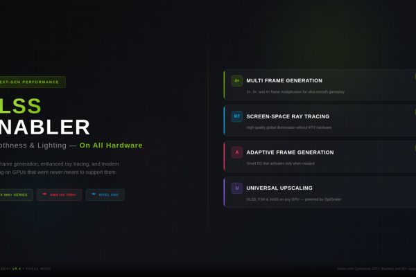 Multi Frame Generation 5x e 6x anche su GPU Radeon e RTX 4000 grazie a questo tool