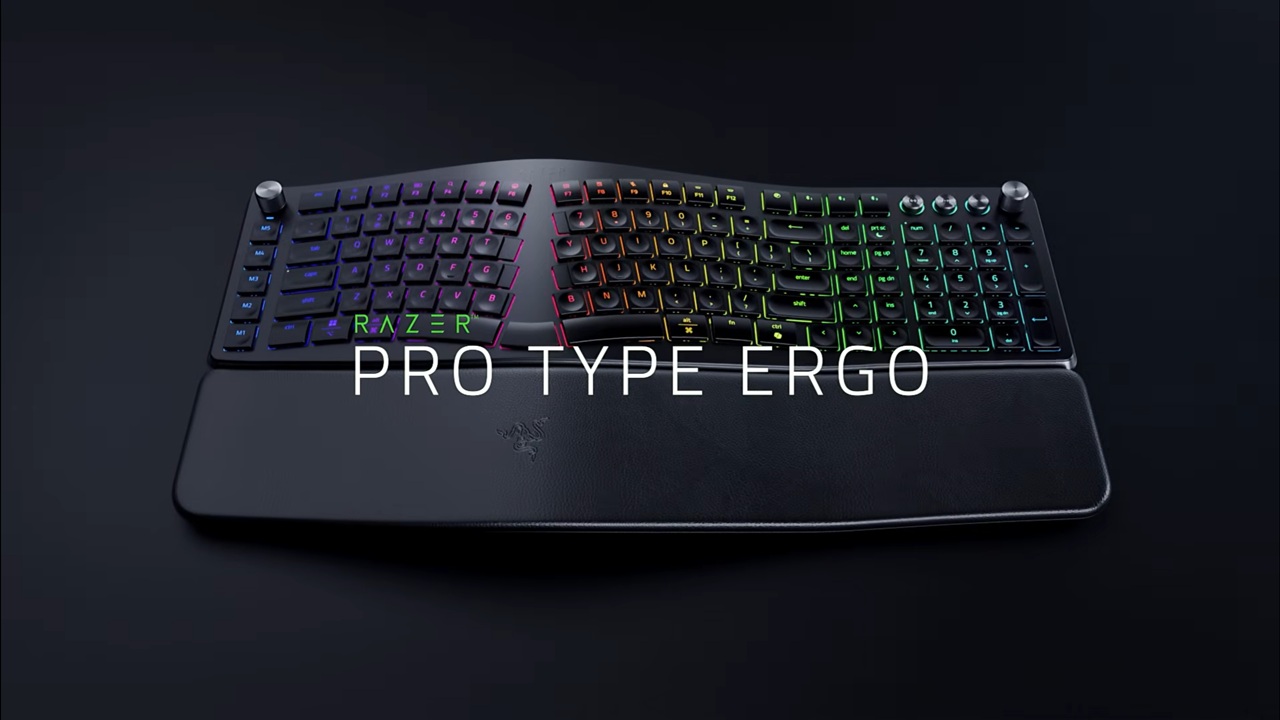 Pro Type Ergo: Razer si lancia a gamba tesa nel settore professionale con la nuova tastiera split