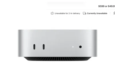 Il Mac mini base da 599 dollari è completamente esaurito!