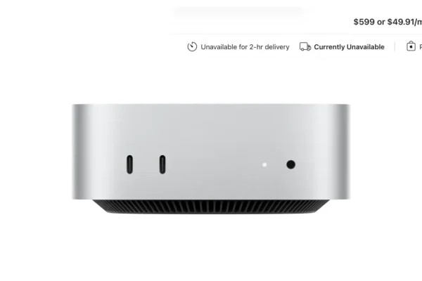 Il Mac mini base da 599 dollari è completamente esaurito!