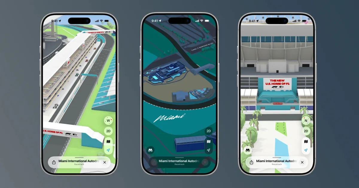 Apple Maps potenzia l’esperienza F1 per il Gran Premio di Miami