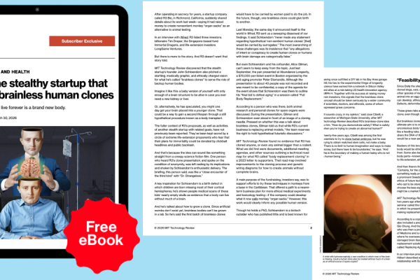 eBook Esclusivo: Scopri la Startup Segreta che Ha Proposto Cloni Umani Senza Cervello