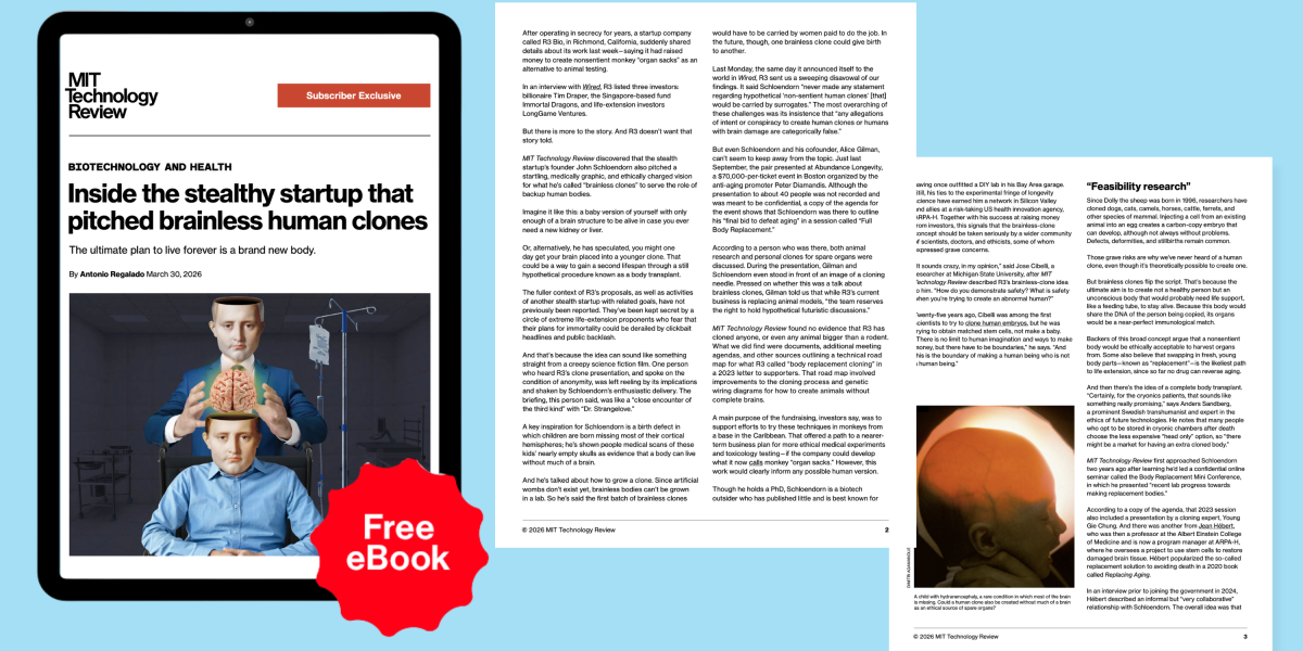 eBook Esclusivo: Scopri la Startup Segreta che Ha Proposto Cloni Umani Senza Cervello
