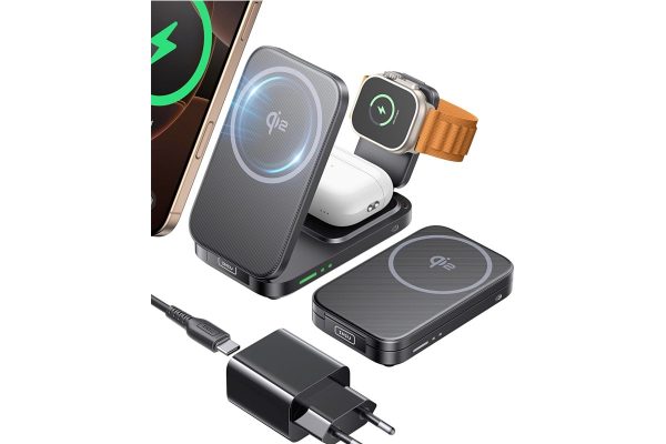 Caricatore 3 in 1 super compatto: ricarica tutto a soli 19,80€!