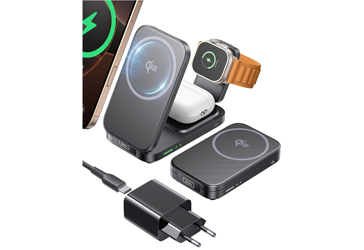 Caricatore 3 in 1 super compatto: ricarica tutto a soli 19,80€!