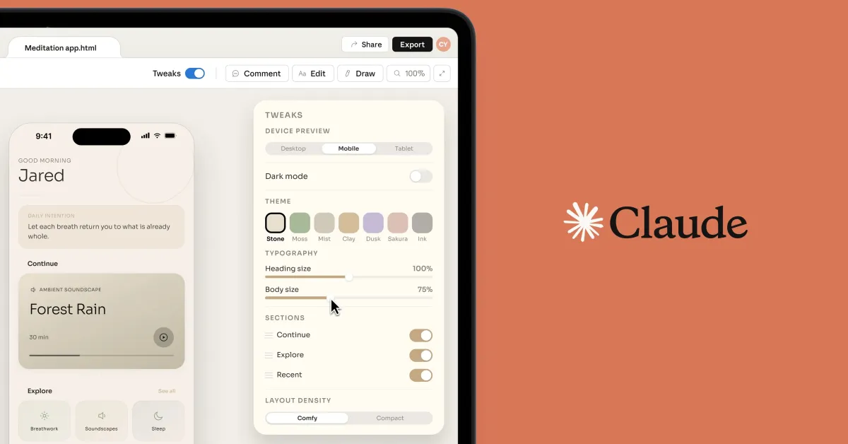 Anthropic Lancia Claude Design Dopo l’Aggiornamento del Modello Opus 4.7: Scopri le Novità!