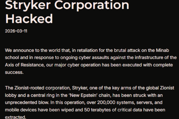 Hacker Supportati dall’Iran Rivendicano Attacco con Wiper alla Medtech Stryker – Aggiornamenti da Krebs on Security