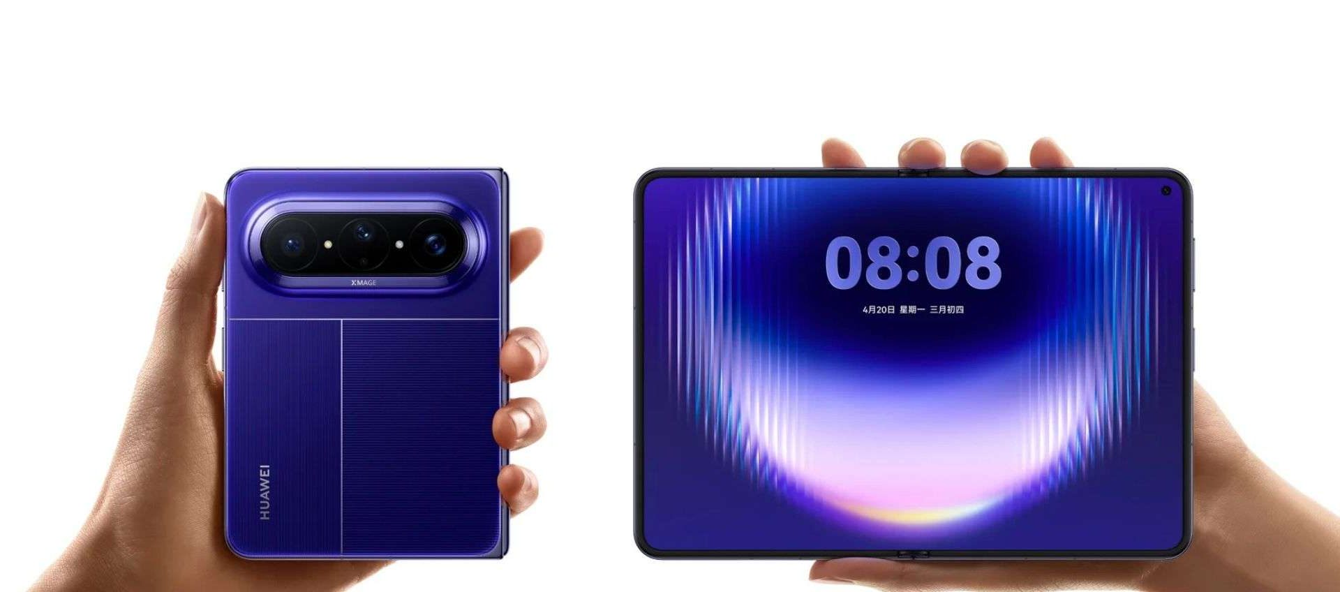 Huawei presenta il primo foldable che si apre come un libro