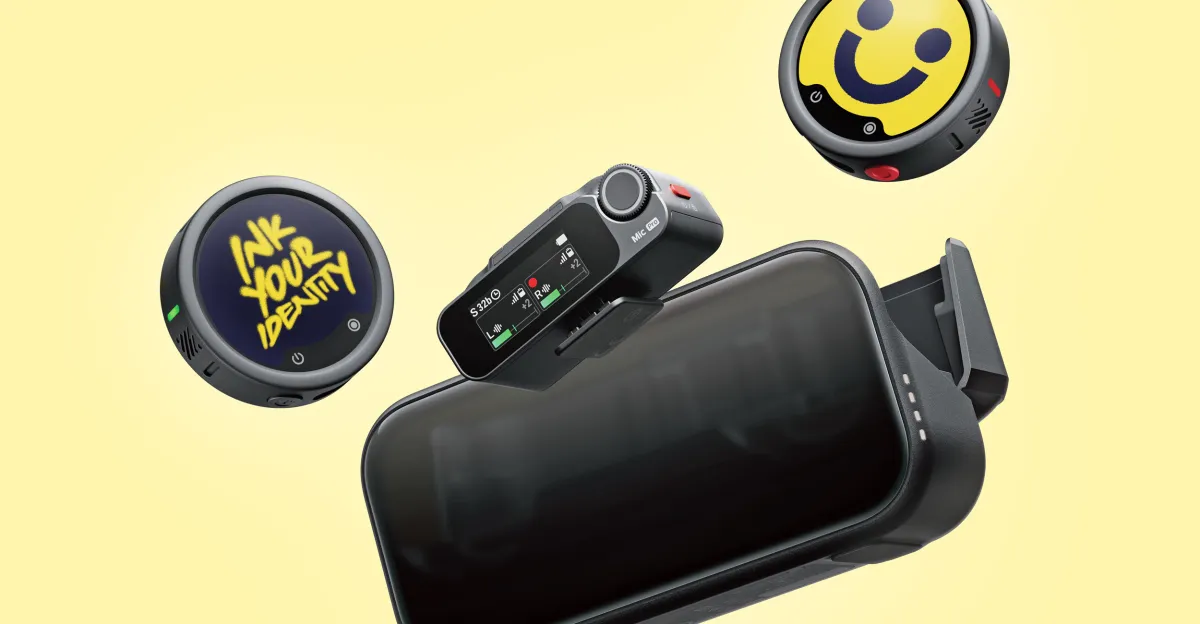 Insta360 rivoluziona i microfoni wireless: schermi integrati per loghi e immagini