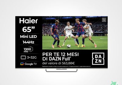 Google TV Haier Mini LED 4K in offerta a 199€