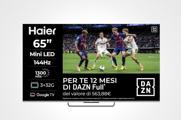 Google TV Haier Mini LED 4K in offerta a 199€