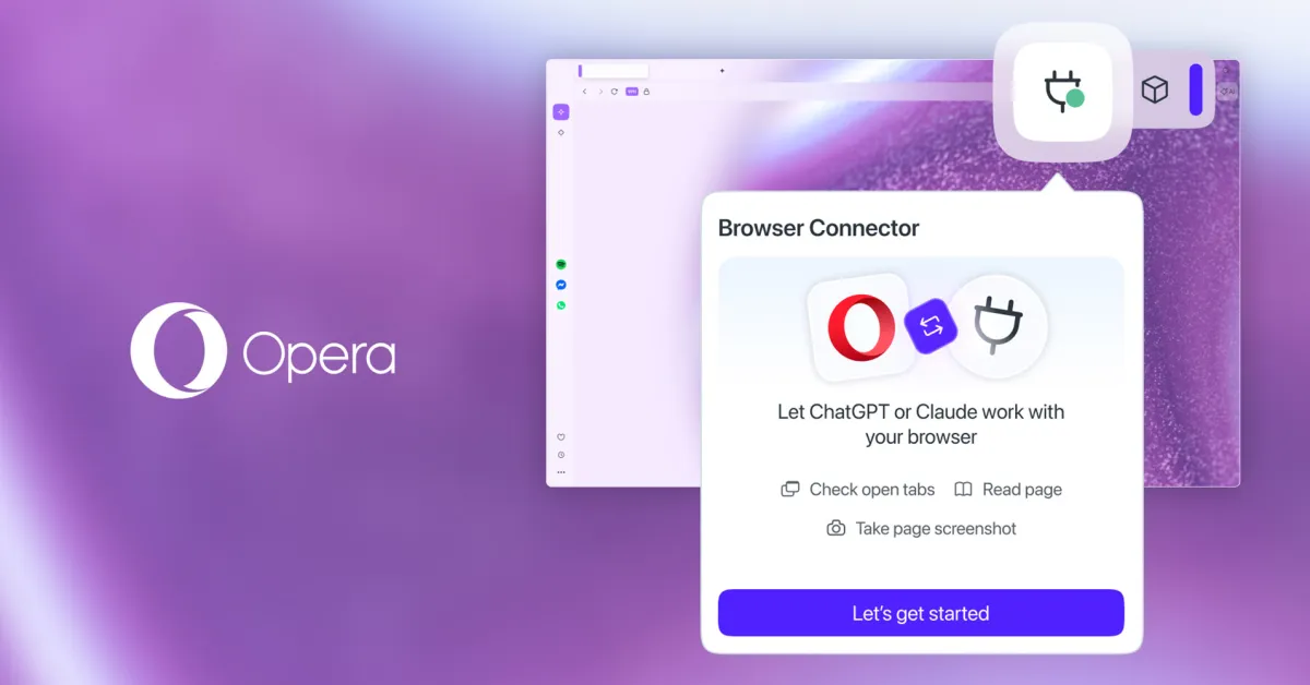 Opera estende il Browser Connector a Opera One e Opera GX
