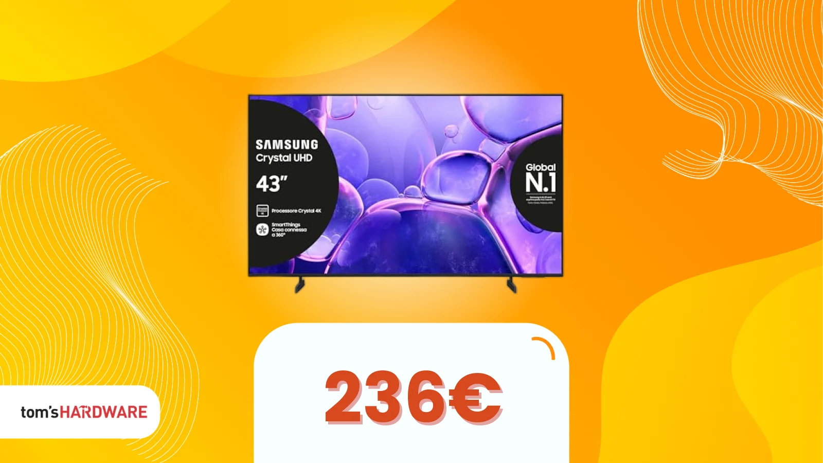Offerta Imperdibile: Samsung TV Crystal a Solo 236€!