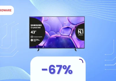 Samsung Crystal UHD 4K 43”: SCONTRO IMPERDIBILE su Amazon (-67%)