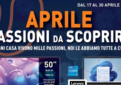 Volantino Unieuro fino al 30 aprile 2026: Scopri le Offerte Imperdibili di ‘Aprile Passioni Da Scoprire’ e Risparmia!
