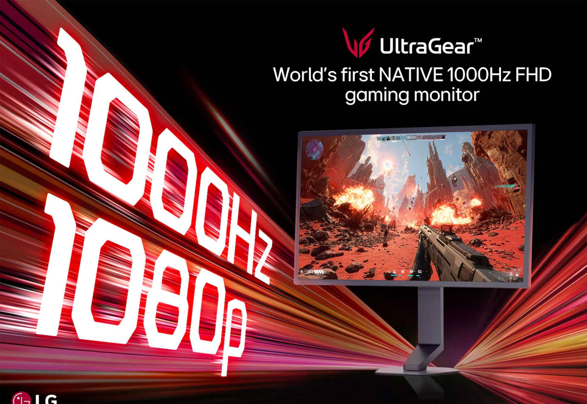 LG UltraGear 25G590B: il primo monitor da gaming con straordinario refresh rate di 1000Hz