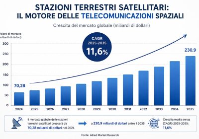 Tlc e Satelliti: Il Mercato delle Stazioni Terrestri Raggiunge i 231 Miliardi