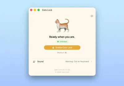 Indie App Spotlight: ‘Cats Lock’, l’app Mac divertente che frena il caos delle zampette sui tasti