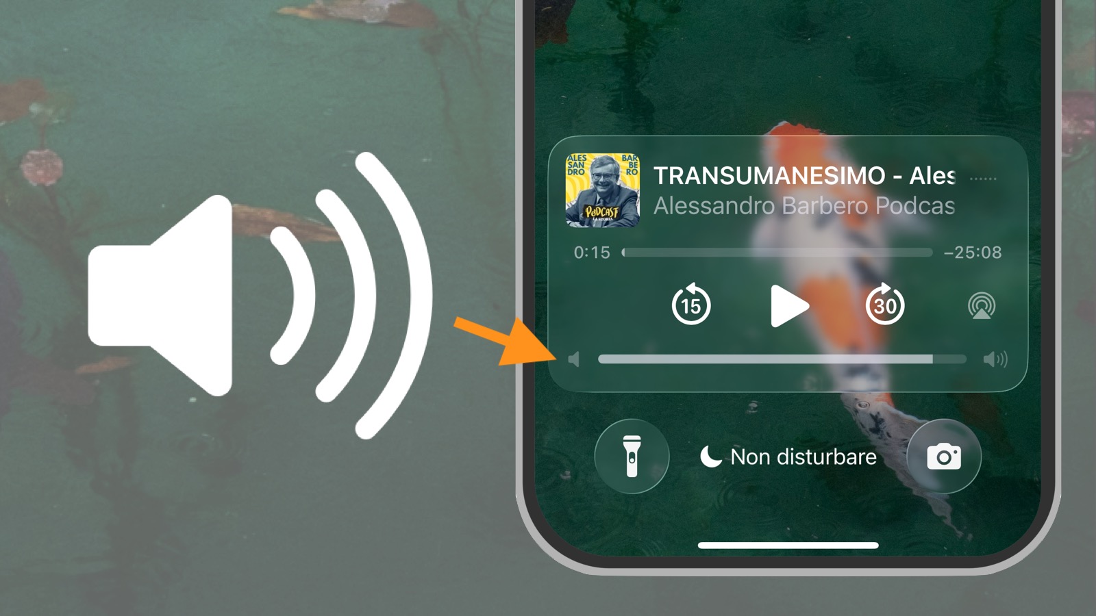 Guida: Aggiungere il cursore del Volume alla schermata di blocco dell’iPhone